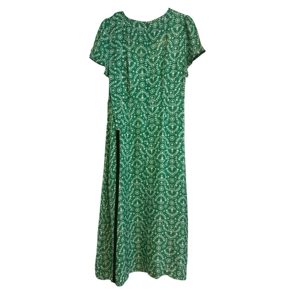 Cefinn Rosie Poplin Midi Dress in Green US Size 12 - Picture 11 of 11